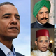 Barack Obama as he appeared to millions of Americans, along with four of the president-elect's former disguises.